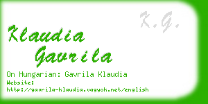 klaudia gavrila business card